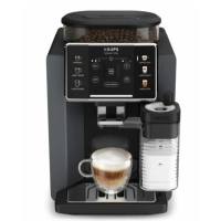 Krups Sensation Milk M90 Coffee Machine 1.7L, Bean, Auto-Cappuccino, 6 Auto-Recipes, Black