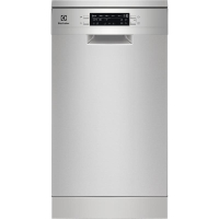 Dishwasher Electrolux, 10 place settings, E, 45cm, display, inverter, 3rd basket, SS