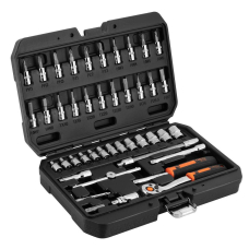 Набір інструментів Neo Tools, набір торцевих головок, 1/4", CrV, кейс, 46шт