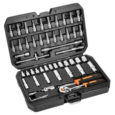 Набір інструментів Neo Tools, набір торцевих головок, 1/4", CrV, кейс, 53шт
