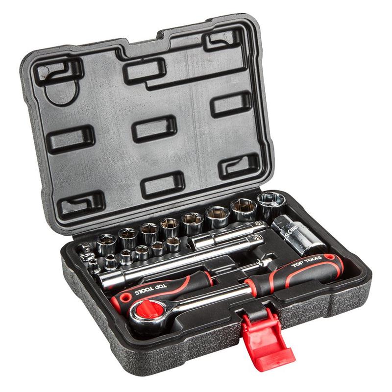 Top Tools tool kit, socket set 1/4", 3/8", 20pcs