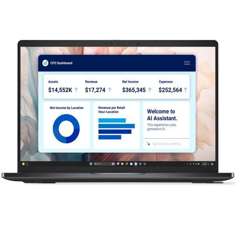 Laptop Dell Pro 14 Premium 14" QHD+ OLED Touch, Intel U7-268V, 32GB, F512GB, UMA, Win11P, Black
