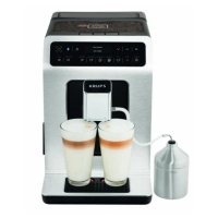Krups Evidence Coffee Machine, 2.3L, Bean-to-Cup, Auto-Cappuccino, Display, 11 Auto-Recipes, Touch Control, Grey-Black