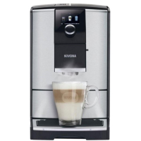 Nivona CafeRomatica Coffee Machine, 2.2L, bean + ground, auto-cappuccino, 5 auto-recipes, grey-black