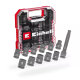 Einhell Impact Socket Set 40mm 1/2" 10-21mm 12pcs Case 0.78kg