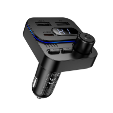 АЗП з FM-модулятором BOROFONE BC61 Ocean 45W(1A1C) car BT FM transmitter Black
