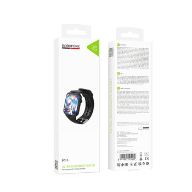 Smartwatch BOROFONE BD15 46mm. 200 mAh. IP67 Smart watch (call version) black