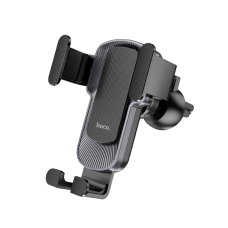 Автотримач для телефона HOCO CA103 vertical and horizontal air outlet gravity car holder Black Metal Gray