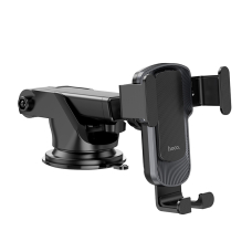 Автотримач для телефона HOCO CA104 vertical and horizontal telescopic gravity vehicle holder Black Metal Gray