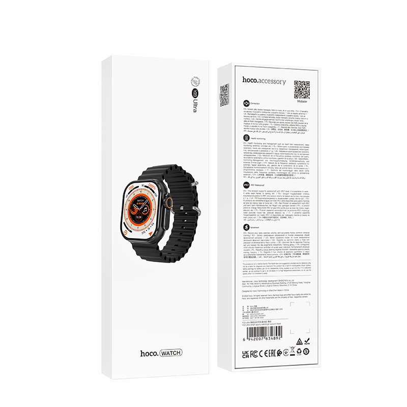 Smartwatch HOCO Y23 Ultra 51mm. 300 mAh. IP 67 Smart sports watch (call version) Black