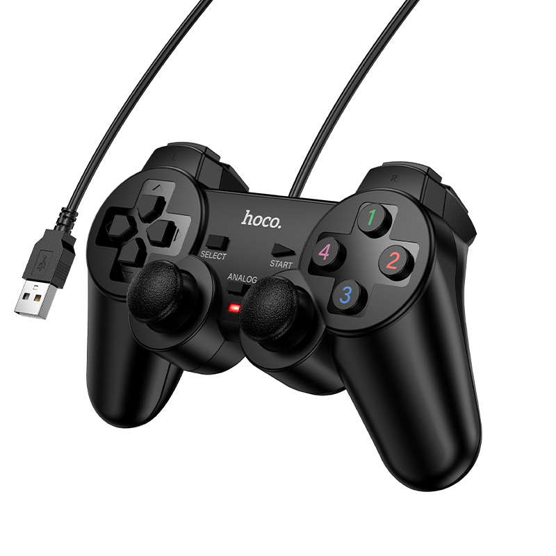Wired Gamepad HOCO GA3 Fast link wired game controller Black