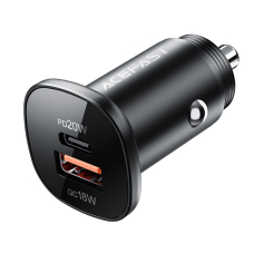 Автомобільний зарядний пристрій ACEFAST B1 mini 38W(USB-C+USB-A) dual-port metal car charger