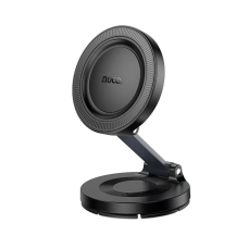 Автотримач для телефона HOCO H61 Show folding ring magnetic car holder (dashboard) Black Metal Gray