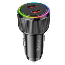 Автомобільний зарядний пристрій HOCO NZ14B Guerrero PD50W(2C) car charger Black