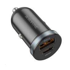 Автомобільний зарядний пристрій BOROFONE BZ22 Scenery dual port PD30W+QC3.0 car charger Black