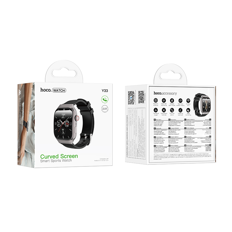 Smartwatch HOCO Y33 51mm. 200 mAh. Smart sports watch (call version) Black