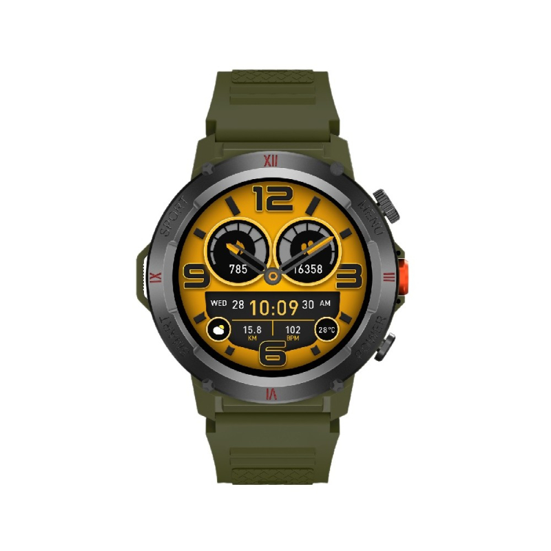 Smartwatch IWO X22 38mm. 330 mAh, IP68 Army Green