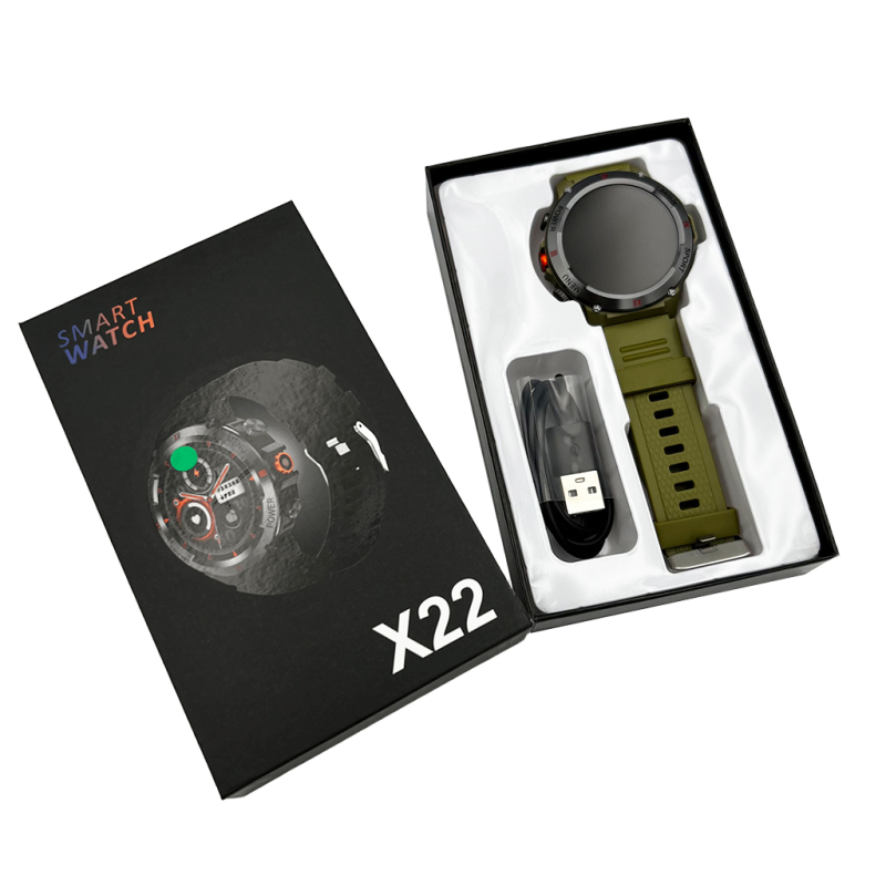 Smartwatch IWO X22 38mm. 330 mAh, IP68 Army Green