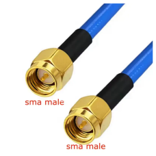 30 см Пігтейл SMA male — SMA male, прямий на жорсткому кабелі RG-402, 50 Ом, високочастотний коаксіальний перехідник 30