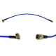 Pigtail adapter SMA male - SMA male right-angle brass coaxial cable RG405 30cm 50Ohm high-frequency crimp