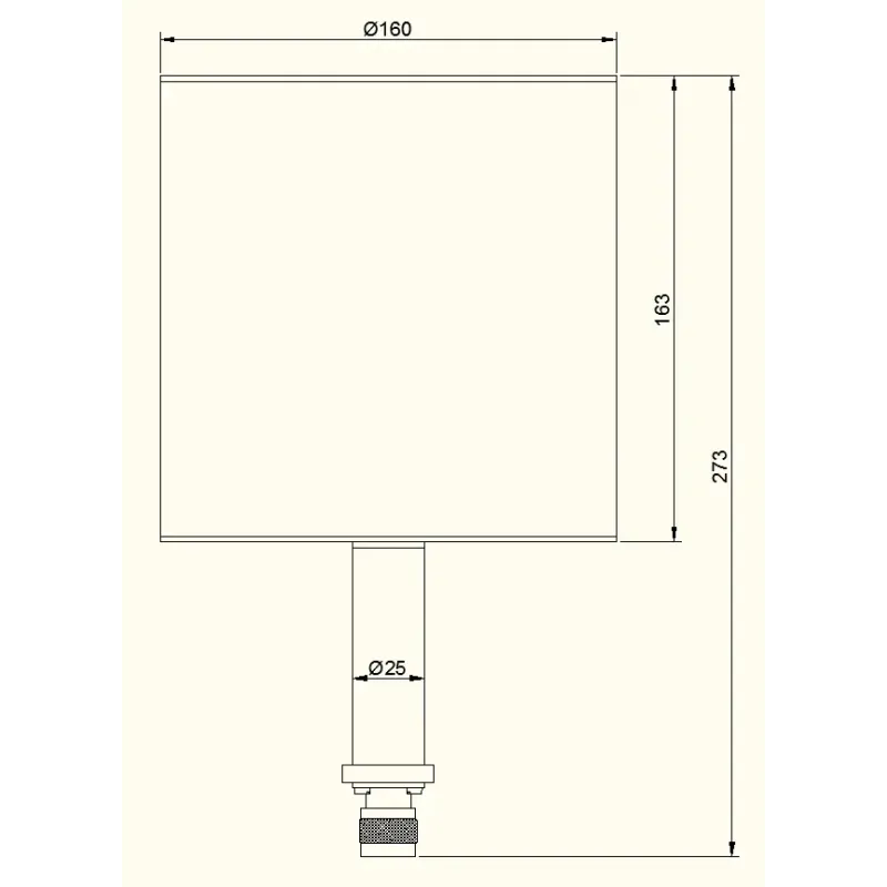 Quadrifilar Omnidirectional Antenna 700–1100 MHz, 50 W, N-type male, Circular Polarization
