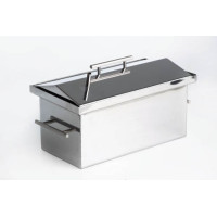 Stainless Steel Smoker with Water Seal, 1.5mm Thick, 440*250*260mm, with Cover and Gloves SYLA