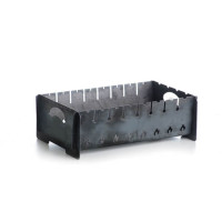 Disassembly grill, 2mm thick, for 8 skewers, with cover and gloves, floor-standing SYLA