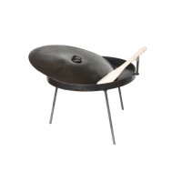 Camping Skillet with 30mm Rim, Lid, and Cover, 400mm, 4mm Thick, SYLA
