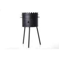Cauldron stove + grill, 2mm thick, 300*350 (powder coated) SYLA
