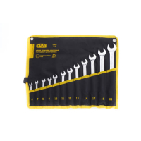 Combination Wrench Set CrV 6-19, 22mm (15pcs) (cold stamped DIN3113) SYLA