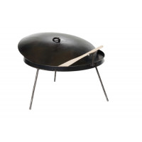 Camping Skillet with 30mm Rim, Lid, and Cover, 500mm, 4mm Thick SYLA