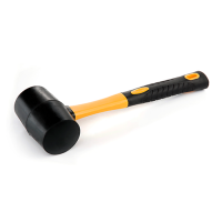 Rubber Mallet, Black, with Fiberglass Handle, 900g, SYLA