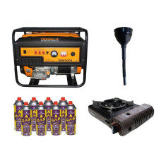 Бензиновый генератор EF Power TBS6500S + газовая плитка Orcamp CK-505 + картридж газовый Pegas 400 мл (8 шт.)