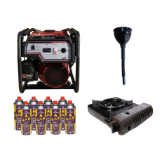 Бензиновый генератор EF Power YH3600-IV + газовая плитка Orcamp CK-505 + картридж газовый Pegas 400 мл (8 шт.)
