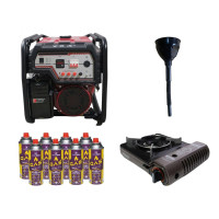 Gasoline Generator EF Power YH6500S-IV + Gas Stove Orcamp CK-505 + Pegas 400 ml Gas Cartridge (8 pcs)