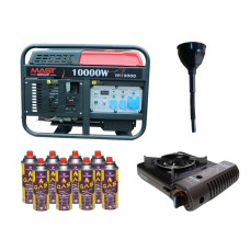 Бензиновый генератор MAST GROUP YH13000 + газовая плитка Orcamp CK-505 +картридж газовый Pegas 400 мл (8 шт.)