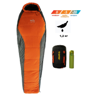 Sleeping Bag Tramp Fjord Compact Mummy Left Orange/Grey 200/80-50 UTRS-049C