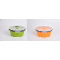 TRAMP Collapsible Silicone Container with Clip Lid (550ml) Orange