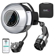 Зарядка для електромобіля QIAO Q9, 7kW, GB/T (LED-дисплей, WiFi/Bluetooth/APP, портативна, настінна)