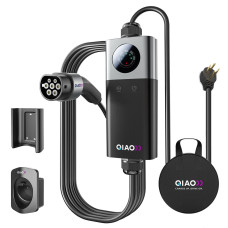 Зарядка для электромобиля QIAO Q20, 11kW, NACS, 5м (AC EV Charger, LCD-дисплей, портативная)