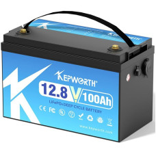 Акумулятор Kepworth LiFePO4 12V/100AH (1280W*h) (33,2х17,65х22 см, для будинку, котла, сонячних батарей)