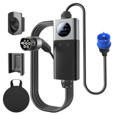 Зарядка для електромобіля QIAO Q20, 7,4kW, Type 1, 5 м (AC EV Charger, LED-дисплей, портативна)