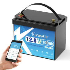 Акумулятор Kepworth LiFePO4 Mini 12V/100AH (1280W*h), Smart BMS, Bluetooth APP (літій-залізо-фосфатний акумулятор для ДБЖ (UPS))