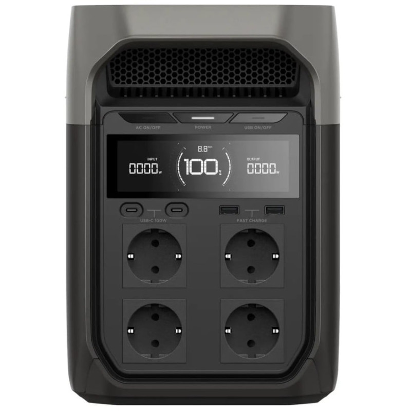 Зарядна станція EcoFlow Delta 3, 1800 Вт, 1024 Вт*год (електростанція для дому, UPS, ДБЖ) EU
