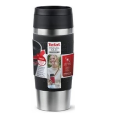 Термочашка Tefal Travel Mug Classic, 360мл, нержавіюча сталь, чорний