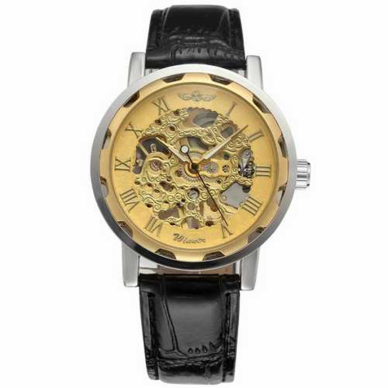 Watch Winner 8012 Black-Silver-Gold