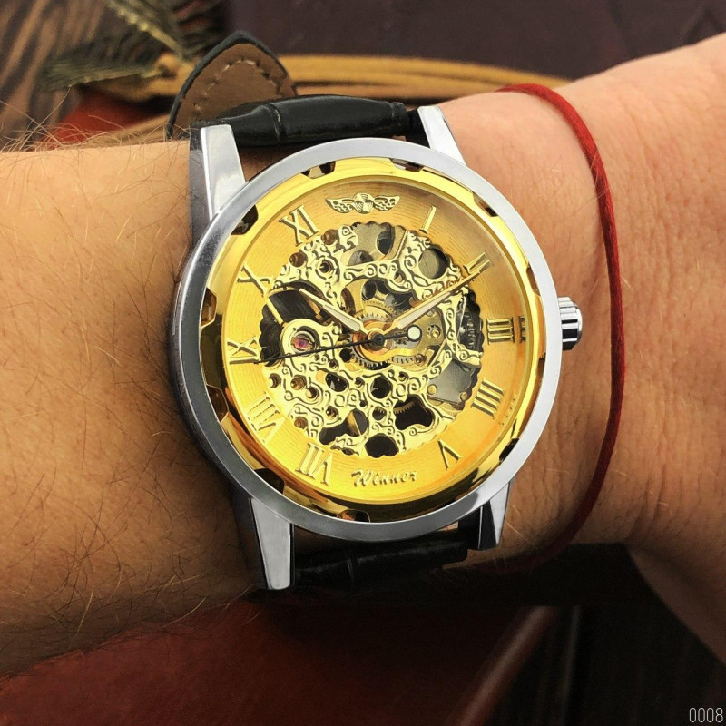 Watch Winner 8012 Black-Silver-Gold