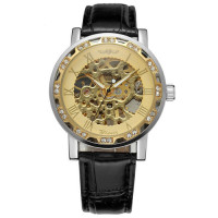 Watch Winner 8012 Diamonds Automatic Black-Silver-Gold