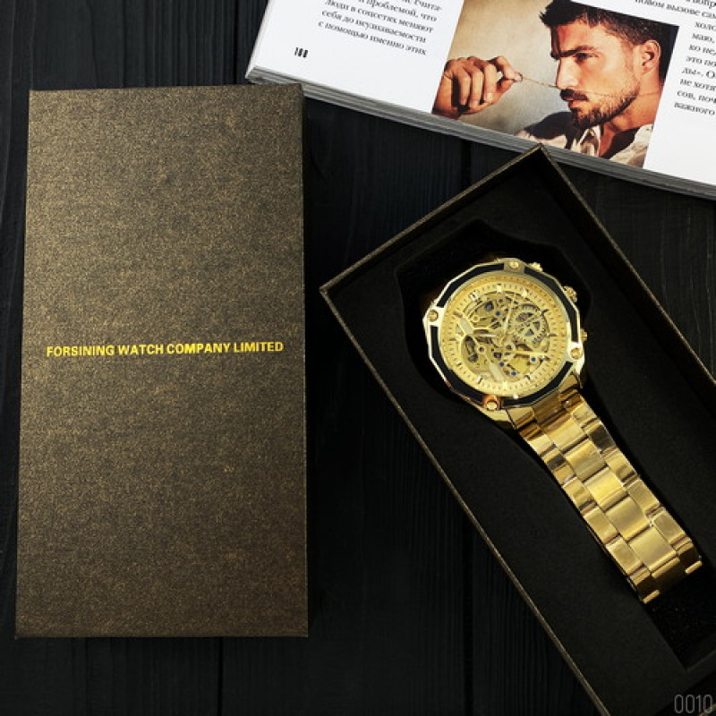 Watch Forsining 8130 All Gold Automatic