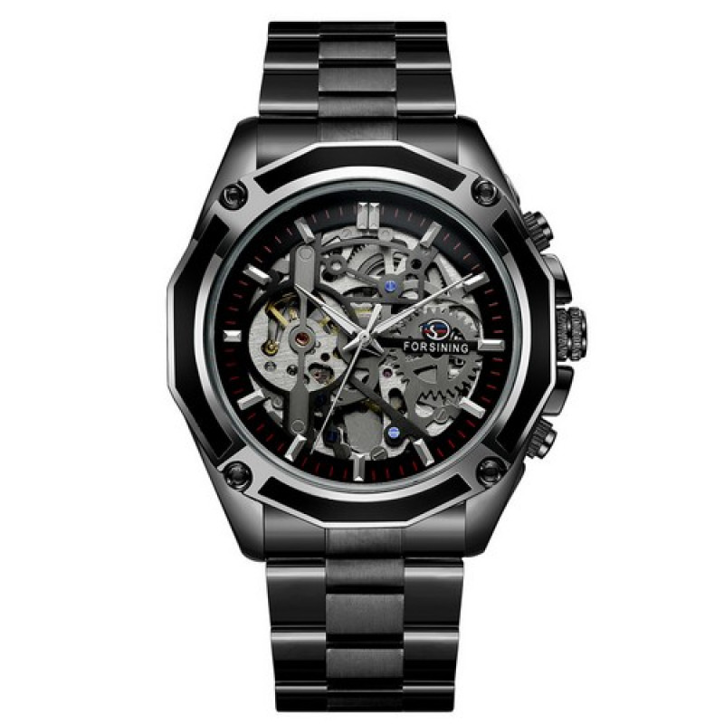 Watch Forsining 8130 Black-Silver